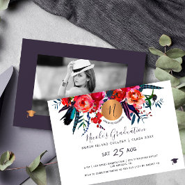 Invitación Moderna y elegante fiesta de graduación de FOTO de