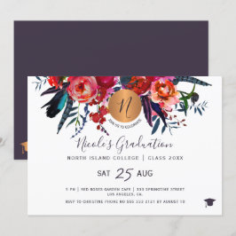 Invitación Moderna y elegante fiesta de graduación de moda do