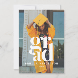 Invitación Moderna y elegante fiesta de graduación fotográfic