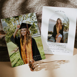 Invitación Moderna y elegante fiesta de graduación fotográfic