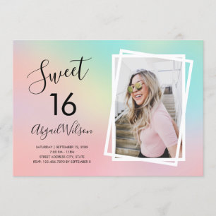 Invitación Moderna y elegante fiesta dulce de 16 años