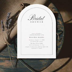 Invitación Moderna y elegante foto de ducha de novia en arco