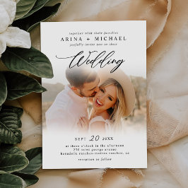 Invitación Moderna y elegante foto del Boda Boho