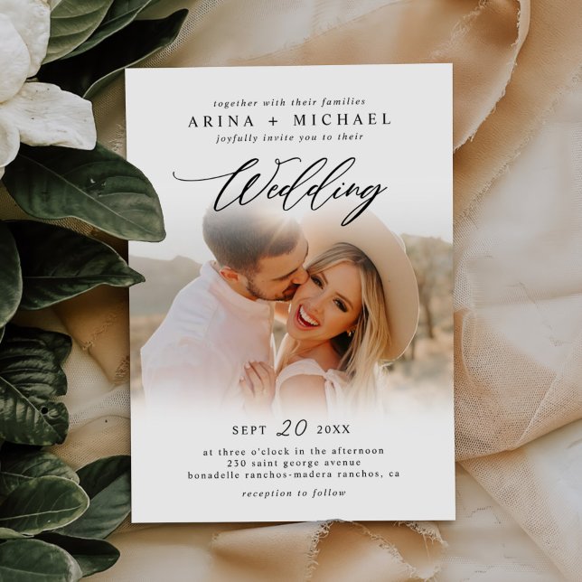 Invitación Moderna y elegante foto del Boda Boho (Subido por el creador)