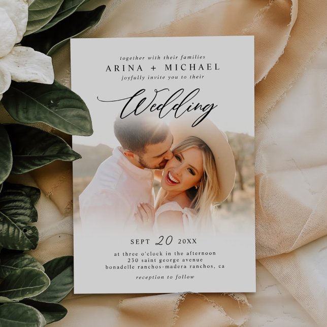 Invitación Moderna y elegante foto del Boda Boho (Subido por el creador)