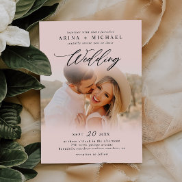 Invitación Moderna y elegante foto del Boda Boho