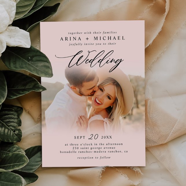 Invitación Moderna y elegante foto del Boda Boho (Subido por el creador)
