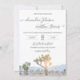 Invitación Moderna y elegante foto Joshua Tree Boho Boda