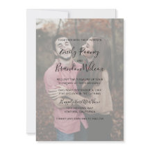 Moderna y elegante foto manuscrita todo en un Boda