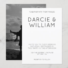 Invitación Moderna y elegante foto personalizada de boda