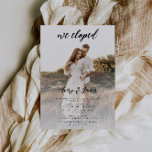 Invitación Moderna y elegante foto que elegimos Boda de Elope<br><div class="desc">Foto moderna y elegante que elegimos invitación a la boda de Elopement</div>