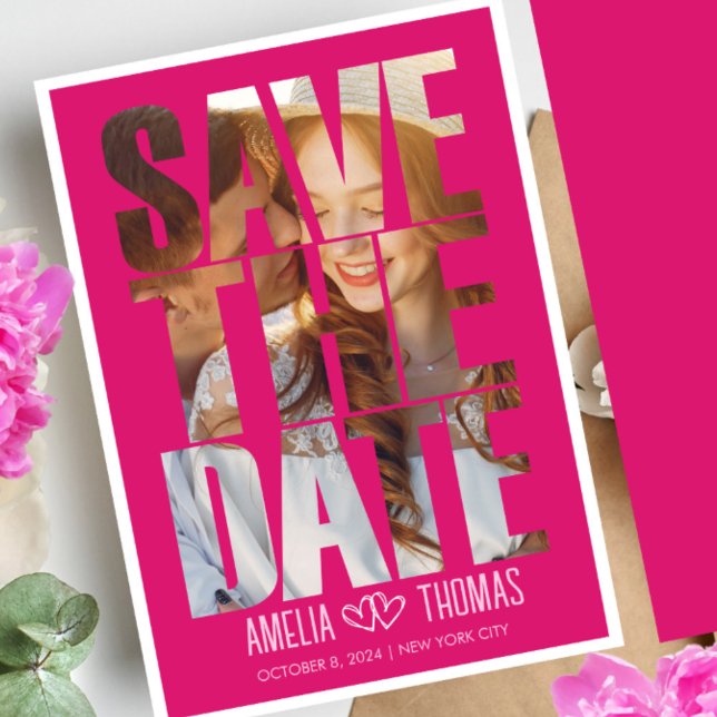 Invitación Moderna y elegante foto salva al Boda de citas (Subido por el creador)