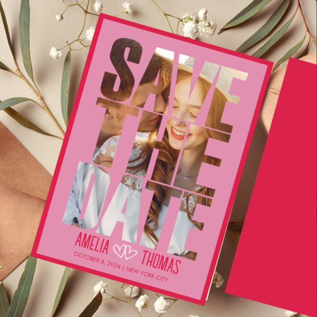 Invitación Moderna y elegante foto salva al Boda de citas (Subido por el creador)