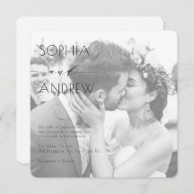 Moderna y elegante foto Todos Un Boda Blanco