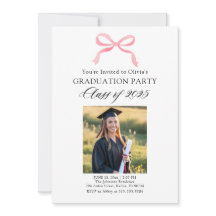 Moderna y elegante Graduación de Bow Rosa