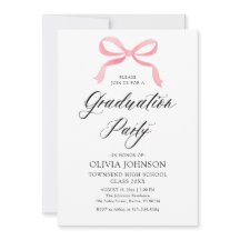 Moderna y elegante Graduación de Bow Rosa