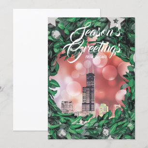 Invitación Moderna y elegante línea aérea de Chicago City
