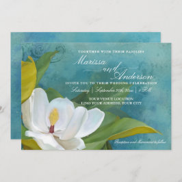 Invitación Moderna y elegante Magnolia del Sur Magnolia Tirpo