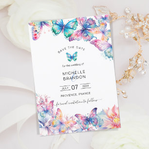 Invitación Moderna y elegante mariposa mariposa