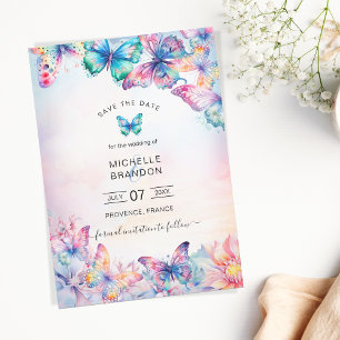 Invitación Moderna y elegante mariposa mariposa