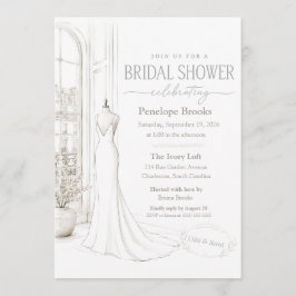 Invitación moderna y elegante para la ducha de la 