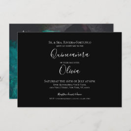 Invitación Moderna y elegante Quinceanera 15ª foto de cumplea