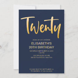 Invitación Moderna y elegante simple fiesta de cumpleaños de