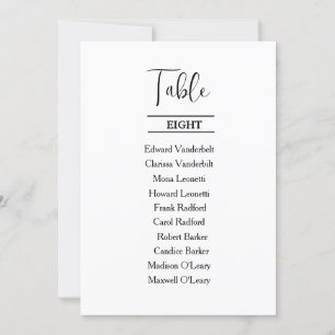 Invitación Moderna y elegante tabla de banquetes de boda