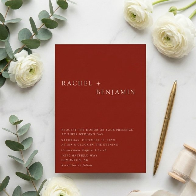 Invitación Moderna y elegante Terracota Boda Bohemia Invita (Subido por el creador)