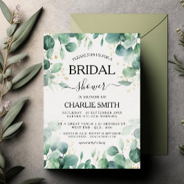 Invitación Moderna y elegante Verdor Ducha Bridal