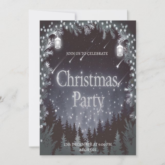 Invitación moderna y festiva para una fiesta de Na (Anverso)