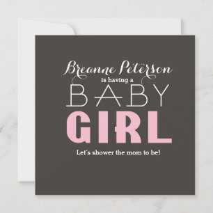 Invitación moderna y limpia de baby shower para ni