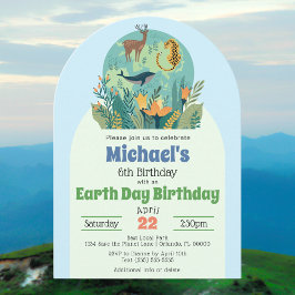 Invitación Moderna y Linda Fiesta de Cumpleaños del Día de la