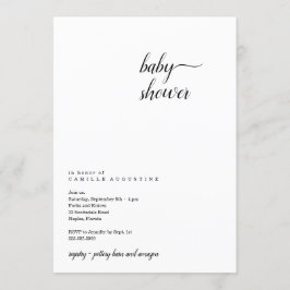 Invitación moderna y Minimalista a Baby Shower