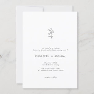 Invitación moderna y minimalista al katrina