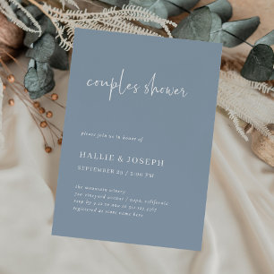 Invitación Moderna y Minimalista Ducha de pareja
