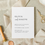 Invitación Moderna y Minimalista | Fiesta nocturno<br><div class="desc">Estas elegantes invitaciones a la fiesta boda en blanco y negro son sencillas y minimalistas,  aunque muy elegantes,  gracias a la escritura moderna a mano y al diseño depurado.</div>