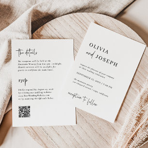 Invitación Moderna y Minimalista Todos en un Boda