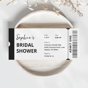 Invitación Moderna y moderna ducha de novias