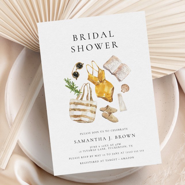 Invitación Moderna y moderna ducha de novias de verano simple (Subido por el creador)