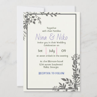 invitación moderna y sencilla