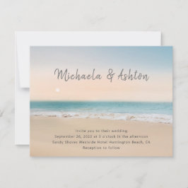 Invitación moderna y sencilla de casamiento en la 