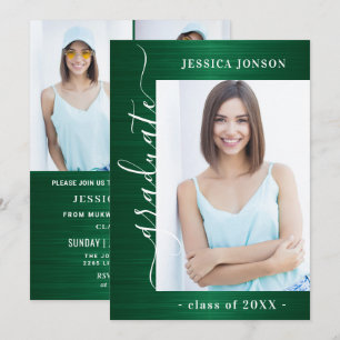 Invitación Moderna y sencilla fiesta Minimalista de graduació