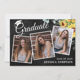 Invitación Moderna y sencilla fiesta Minimalista de graduació
