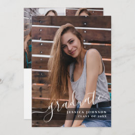 Invitación Moderna y sencilla fiesta Minimalista de graduació