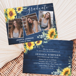 Invitación Moderna y sencilla fiesta Minimalista de graduació