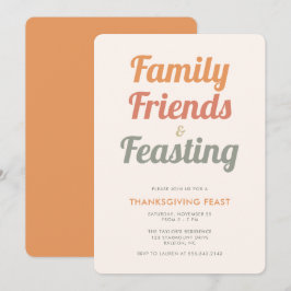 Invitación moderna y sencilla para la cena de la f