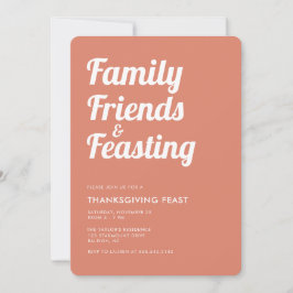 Invitación moderna y sencilla para la cena de la f