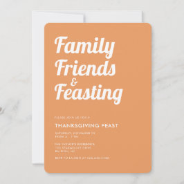 Invitación moderna y sencilla para la cena de la f