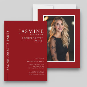 Invitación Moderna y sencilla tipografía foto despedida de so